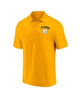 Fanatics Men's Pittsburgh Steelers Lockup Two-Pack Set Polo Shirt