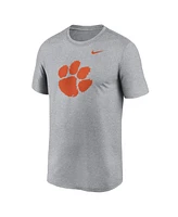 Nike Men's Heather Gray Clemson Tigers Primetime Legend Logo T-Shirt