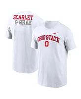 Nike Men's White Ohio State Buckeyes Blitz 2-Hit T-Shirt