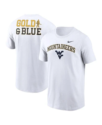 Nike Men's White West Virginia Mountaineers Blitz 2-Hit T-Shirt