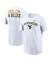 Nike Men's White West Virginia Mountaineers Blitz 2-Hit T-Shirt