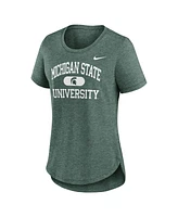 Nike Women's Heather Green Michigan State Spartans Blitz T-Shirt