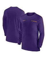 Nike Men's Lsu Tigers 2024 Sideline Coach Uv Performance Long Sleeve T-Shirt