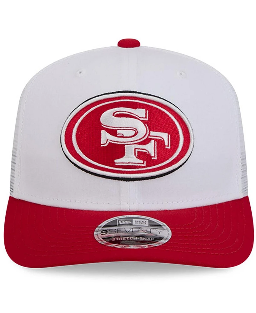 New Era Men's White/Scarlet San Francisco 49ers 2024 Nfl Training Camp 9SEVENTY Trucker Hat