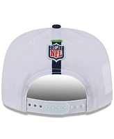 New Era Men's White/Navy Seattle Seahawks 2024 Nfl Training Camp Golfer Snapback Hat