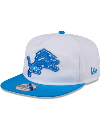 New Era Men's White/Blue Detroit Lions 2024 Nfl Training Camp Golfer Snapback Hat