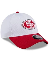 New Era Men's White/Scarlet San Francisco 49ers 2024 Nfl Training Camp 9FORTY Adjustable Hat