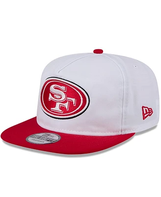 New Era Men's White/Scarlet San Francisco 49ers 2024 Nfl Training Camp Golfer Snapback Hat