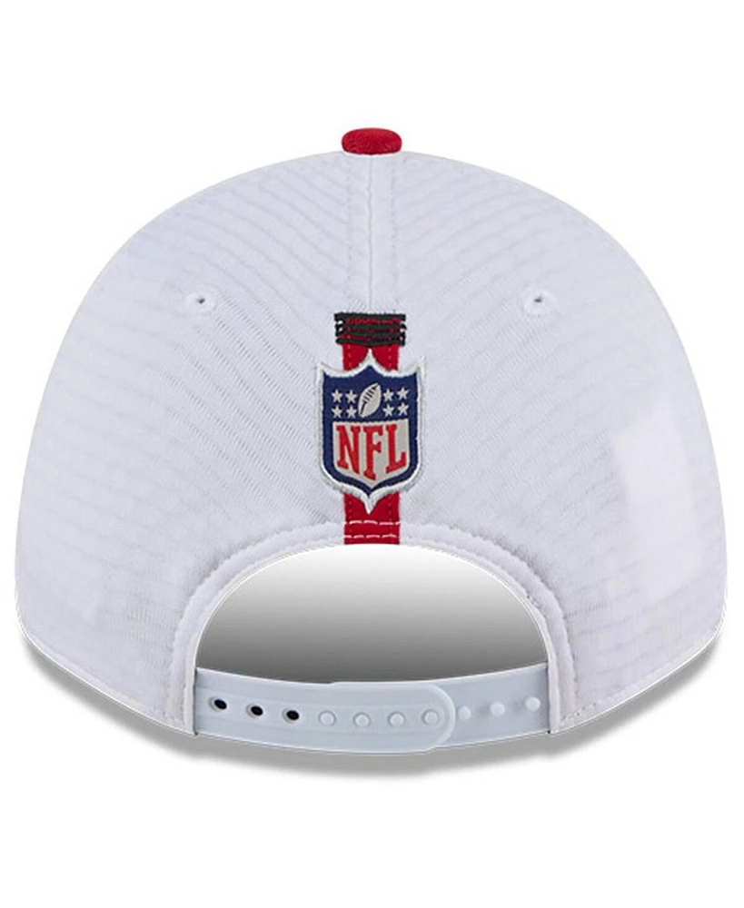 New Era Men's White/Scarlet San Francisco 49ers 2024 Nfl Training Camp 9FORTY Adjustable Hat