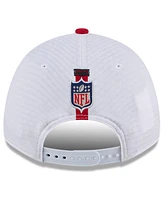 New Era Men's White/Scarlet San Francisco 49ers 2024 Nfl Training Camp 9FORTY Adjustable Hat