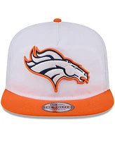 New Era Men's White/Orange Denver Broncos 2024 Nfl Training Camp Golfer Snapback Hat