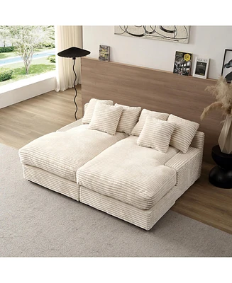 Simplie Fun Stylish and Comfortable Daybed / Sofa Bed with Corduroy Upholstery