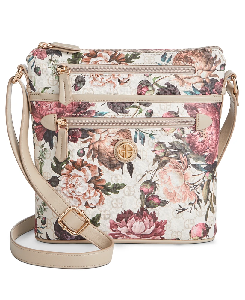 Giani Bernini Floral Saffiano Small North South Crossbody, Created for Macy's