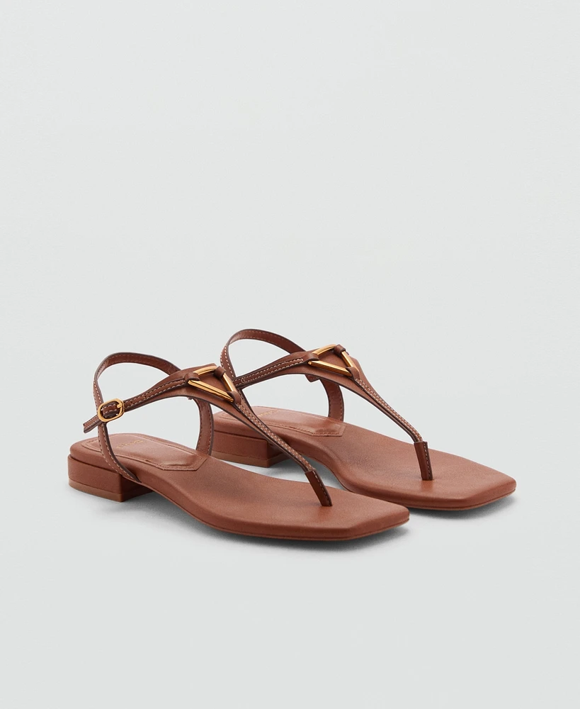 Mango Women's Metal Detail Sandals