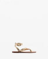 Mango Women's Leather Straps Sandals