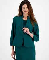 Le Suit Women's 3/4-Sleeve Dress Suit