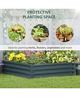 Giant 4' x 4' Metal Raised Garden Bed for Strong Root Growth