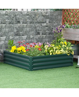 Simplie Fun Giant 4' x 4' Metal Raised Garden Bed for Strong Root Growth