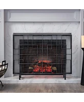 Dorothy Modern Iron Single Panel Fire Screen