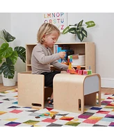 ECR4Kids Bentwood Multipurpose Cube Chair, Natural