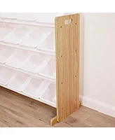 ECR4Kids 4-Tier Organizer with 20 Bins, Natural/Primary, 1
