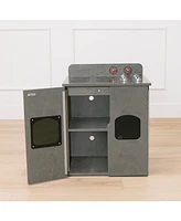 ECR4Kids Girls Play Kitchen Stove, Grey Wash