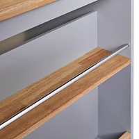 Rolling Kitchen Island with Storage and Wine Rack