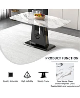 Simplie Fun Ultra Modern Dining Table Glamour and Comfort for Your Space