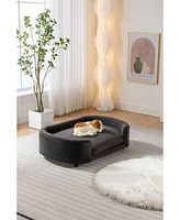 Streamdale Furniture Luxury Wood-Frame Pet Sofa Bed with Removable Cushion