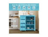 Buffet Sideboard Table Kitchen Storage Cabinet with Drawers and Doors