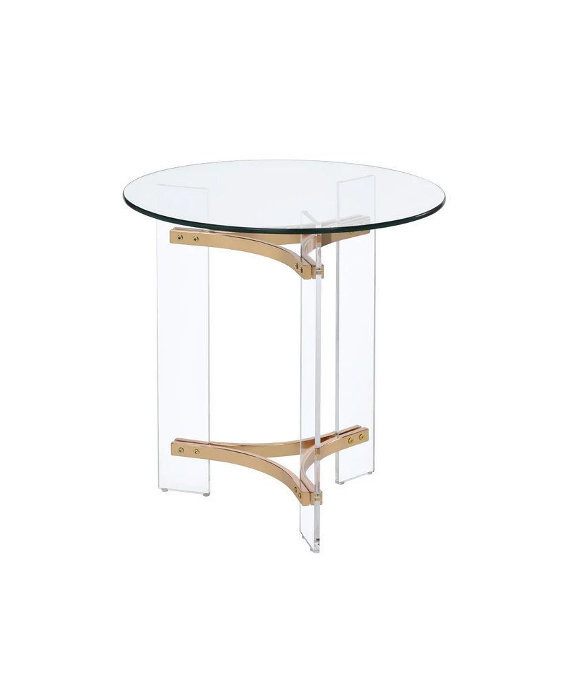 Simplie Fun Sosi End Table, Gold Finish