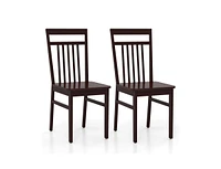 Slickblue Set of 2 Farmhouse Dining Chair with Slanted High Backrest