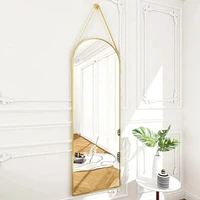 Homlux Arched Wall Mounted Mirror 16"x48" in Gold
