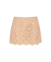 Nocturne Women's Embroidered Mini Skirt