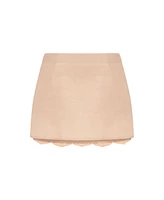 Nocturne Women's Embroidered Mini Skirt