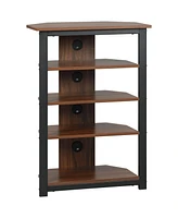 Homcom Wooden Home Entertainment Center with Storage, Living Room Storage