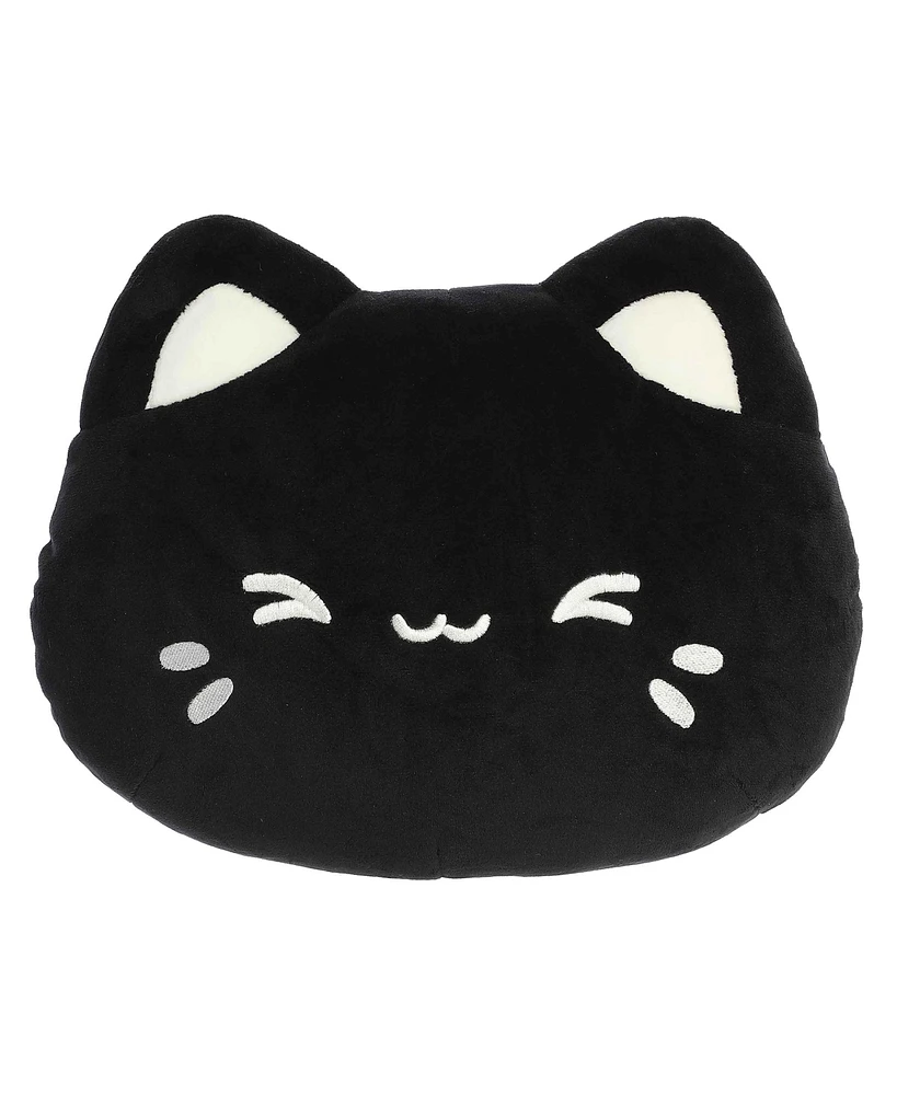 Aurora Medium Meowchi Face Plush Tasty Peach Enchanting Plush Toy Black Sesame 10"