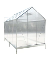 Streamdale Furniture Aluminum Frame Greenhouse with Polycarbonate Panels and Roof Vent