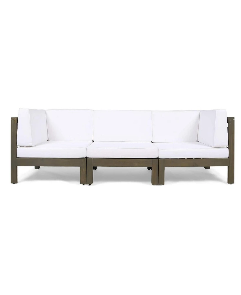 Streamdale Furniture Versatile Outdoor Sofa Set in Acacia Wood with Water-Resistant Cushions