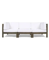 Streamdale Furniture Versatile Outdoor Sofa Set in Acacia Wood with Water-Resistant Cushions