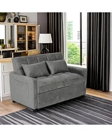 Streamdale Furniture Ultra-Comfy 3-in-1 Sofa Sleeper with Storage, Usb Charging, and Premium Velvet