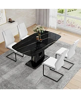 Simplie Fun Ultra Modern Dining Table Versatile Elegance for Your Dining Space