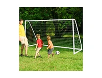 Slickblue 12 x 6 Feet Soccer Goal with Strong Pvc Frame and High-Strength Netting