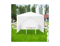 Slickblue 10 x 10 Feet Outdoor Side Walls Canopy Tent with 4 Removable Sidewalls