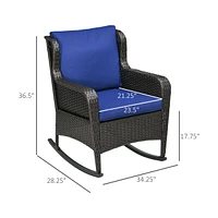 Comfy & Classy Rattan Rocking Chair for Outdoor Relaxation
