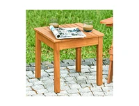 Slickblue Wooden Square Patio Coffee Bistro Table