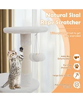 Cat Tree with Litter Box Enclosure with Cat Condo