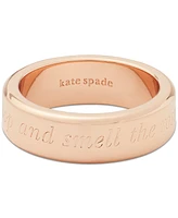 Kate Spade New York Engraved Idiom Script Band Ring