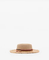 Mango Women's Ribbon Detail Braided Hat