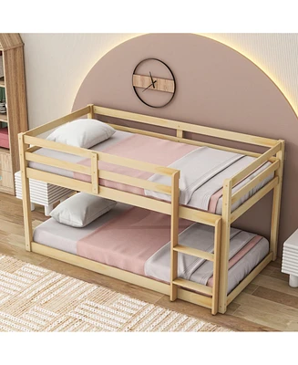 Simplie Fun Loft Twin Bed, Natural